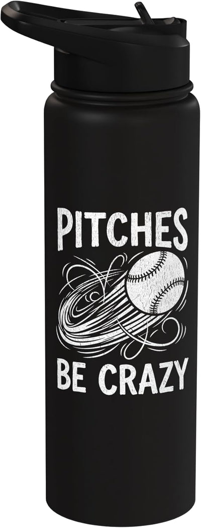 Botella de agua acero inoxidable aislada para béisbol