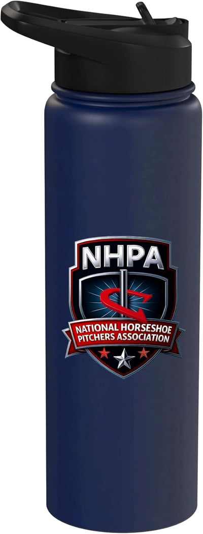 Botella de agua aislada de acero inoxidable con logo NHPA