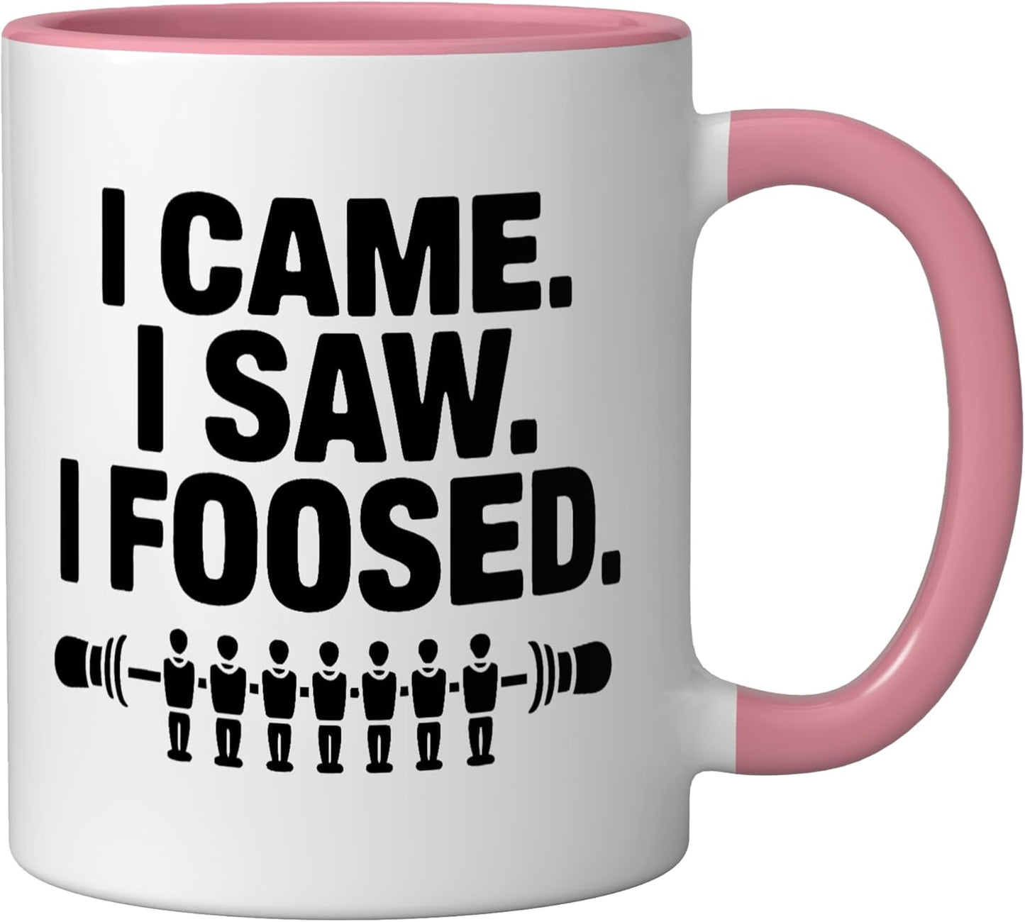 Mug cerámica para foosball table pink/white