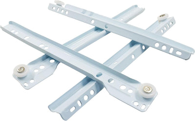 2 Pzas Correderas Cajones Revestimiento Blanco 10pulg