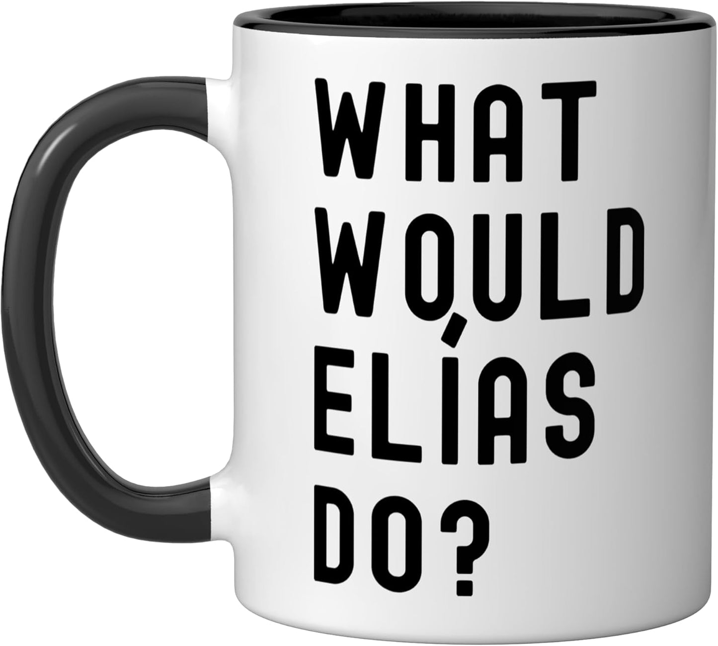 Taza cerámica What Would Elías Do? Negro/Blanco