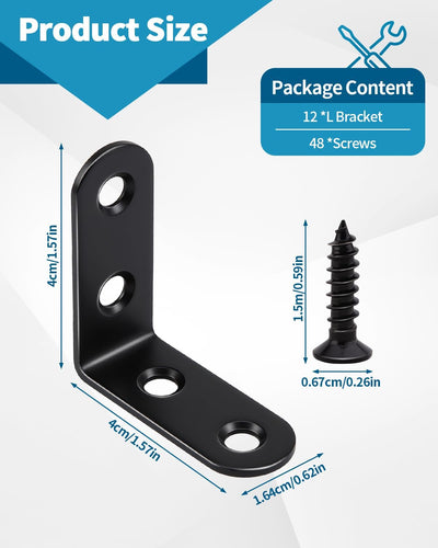 Soportes planos acero inox 1.57x1.57pulg para mueble madera y cerca