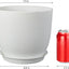 Macetas 8pulg set 2 con drenaje para plantas blanco