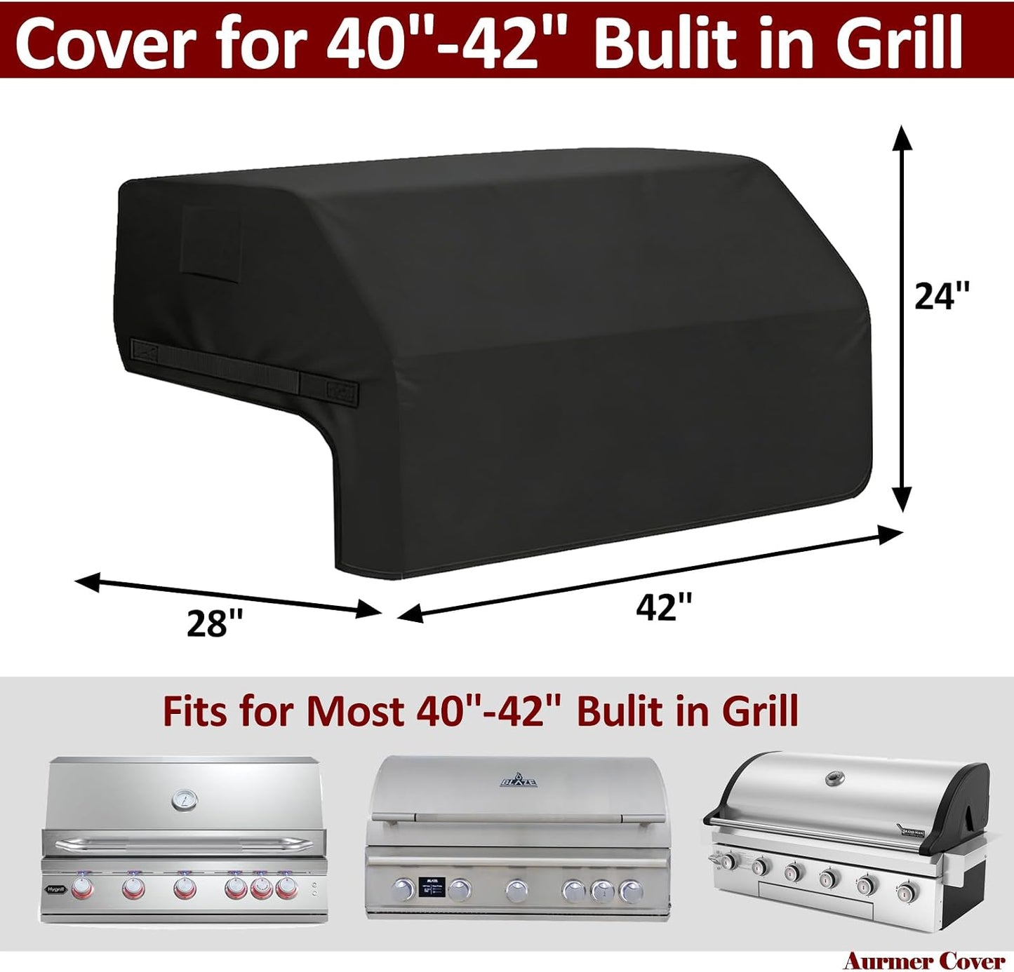 Cubierta parrilla Blaze 40pulg 600D con correas