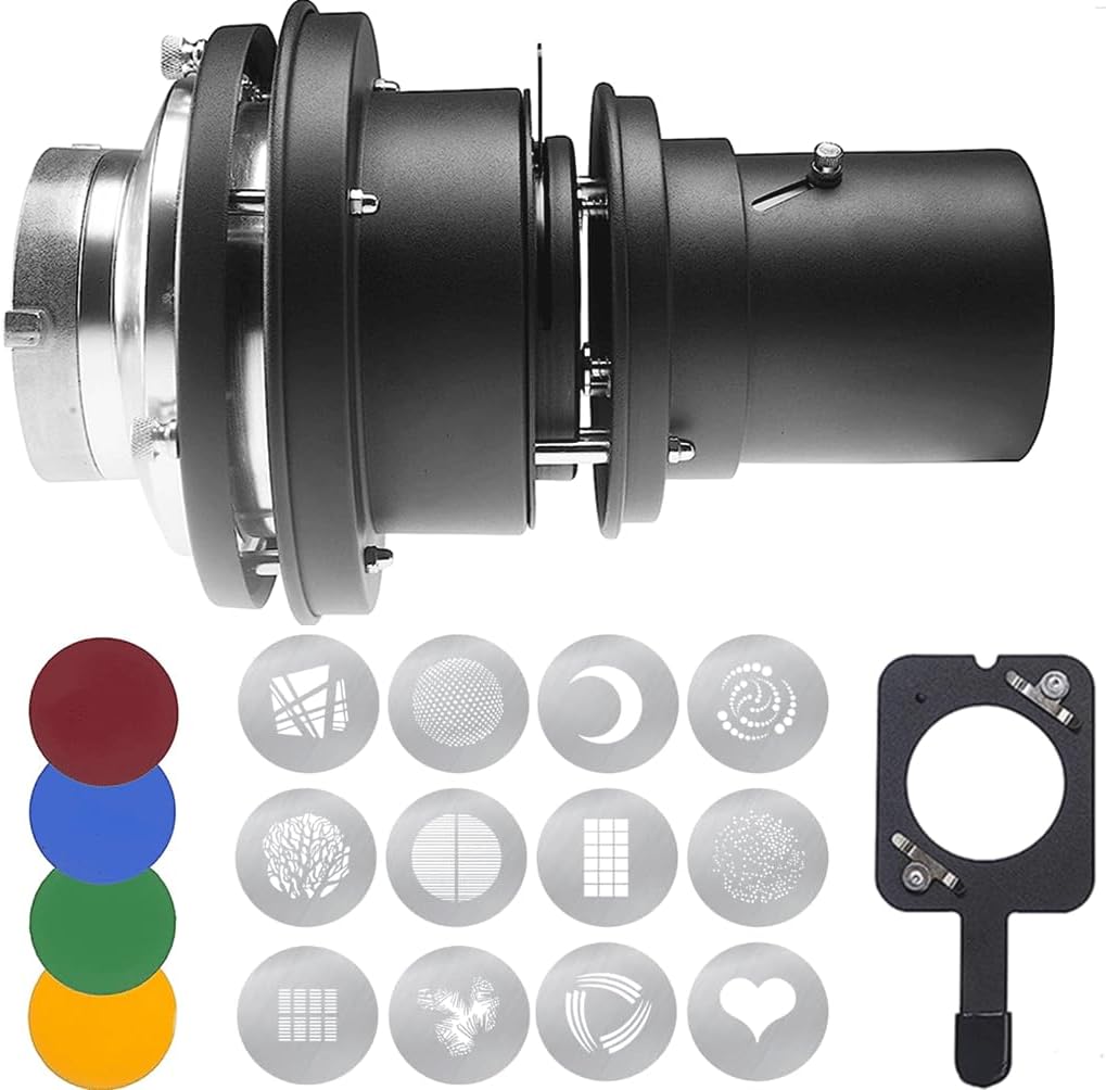 Mount Snoot proyector cónico video con lentes y gobos para estudio