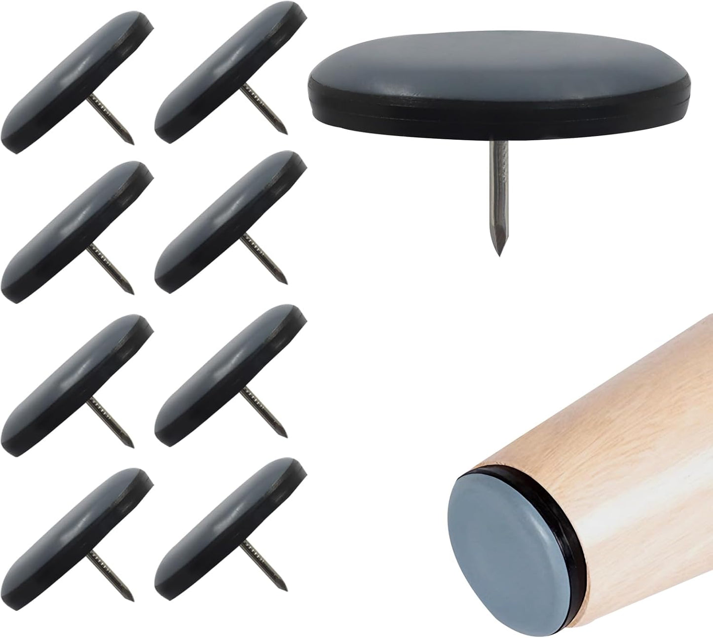 Protectores de suelo para muebles 12 pzas 38mm redondos