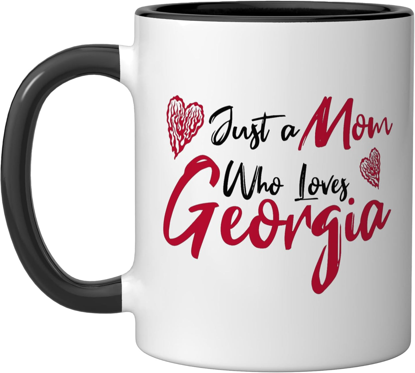 Taza de cerámica para mamá de Georgia negra/blanca