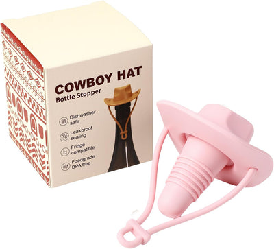 Tapón de vino silicona reutilizable sombrero vaquero