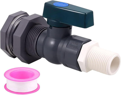 Kit espita PVC 3/4pulg válvula adaptador manguera