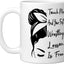 Taza cerámica de lucha libre con mensaje 'Touch Me And Your First Wrestling Lesson Is Free', blanca