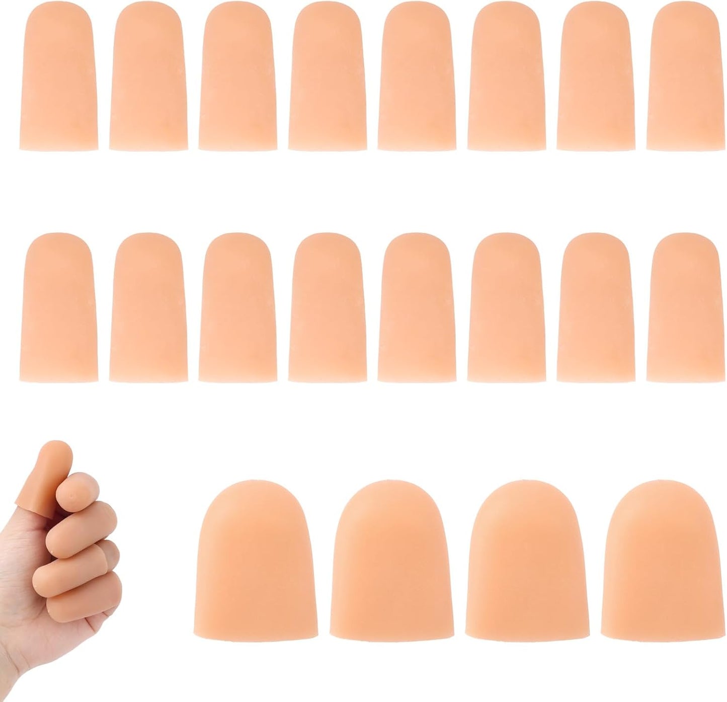 20 Protectores Silicona Dedos Reutilizables