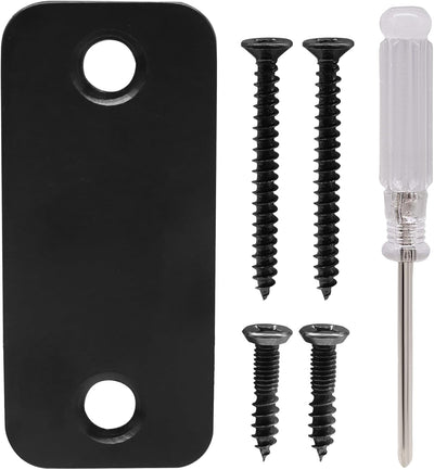 Placa llenado orificio puerta 1x2-1/4 pulg acero inox negra