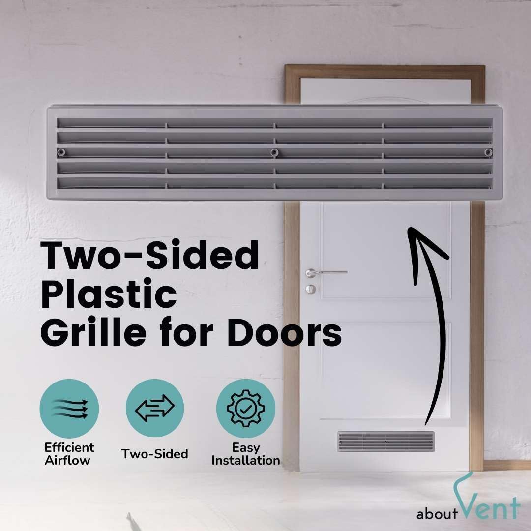Cubierta ventilación puerta 18x4 pulg plástico gris