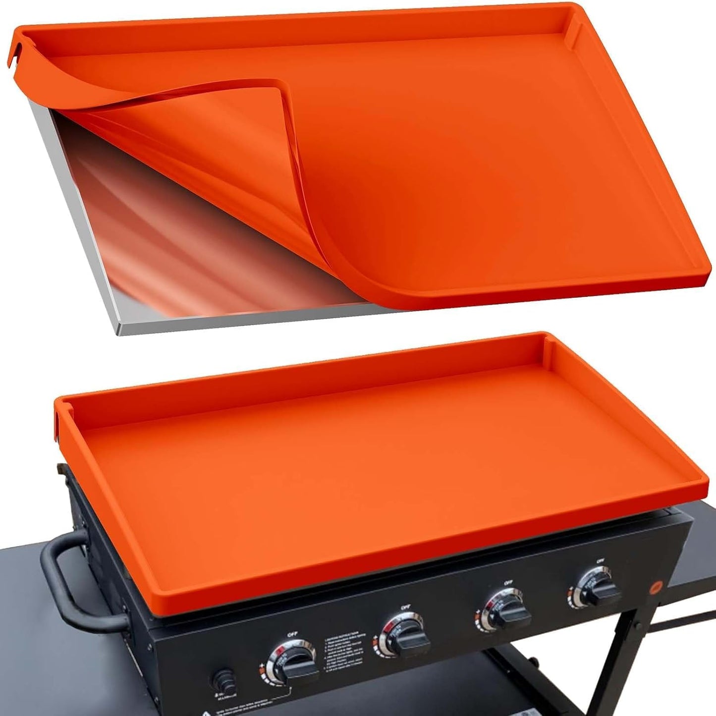 Alfombrilla silicona para parrilla Blackstone naranja