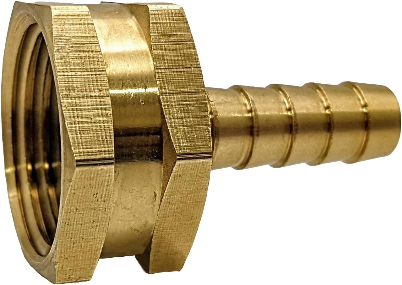 Adaptador manguera jardín latón 3/8 y 3/4 GHT