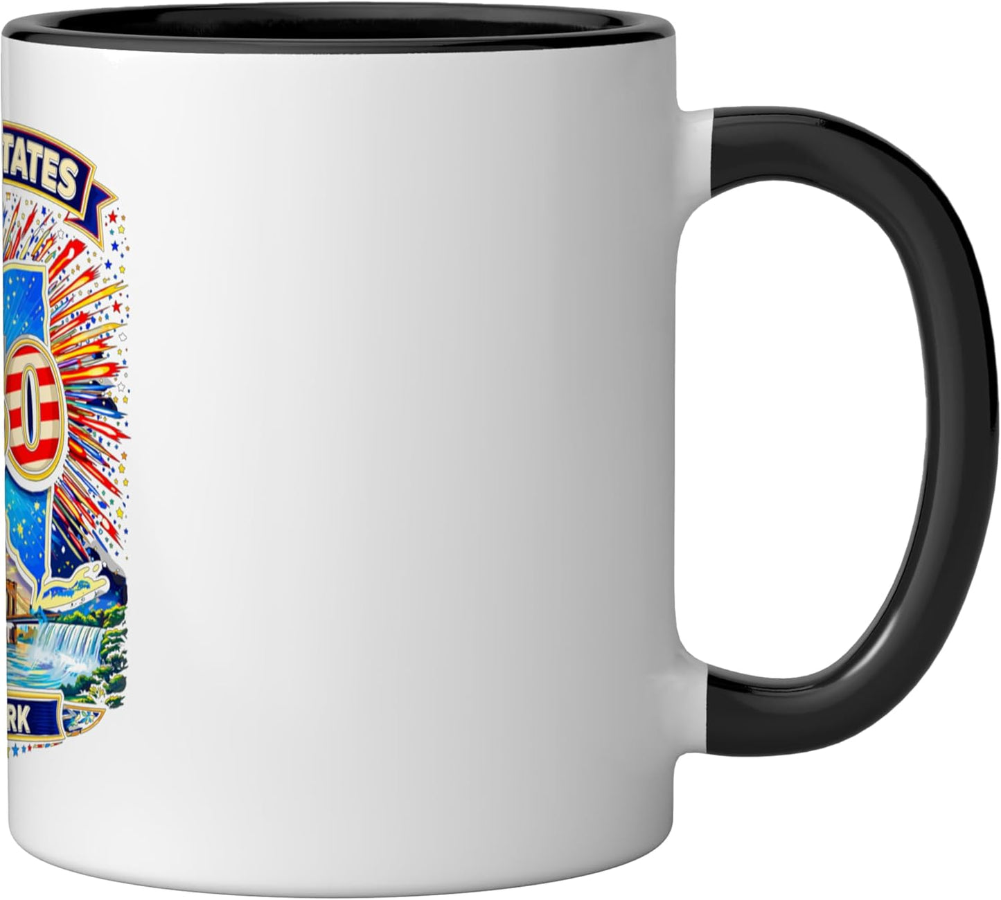 Taza Cerámica 250 Años Independencia EE.UU. Negro/Blanco