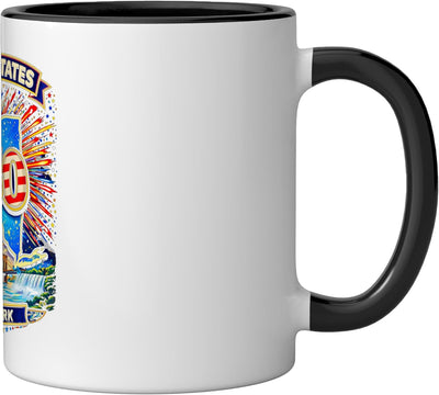 Taza Cerámica 250 Años Independencia EE.UU. Negro/Blanco