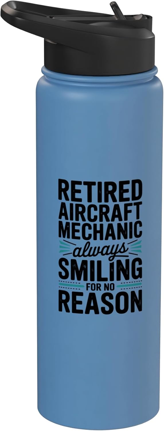 Botella agua acero inox aislada para ex mecánico avión