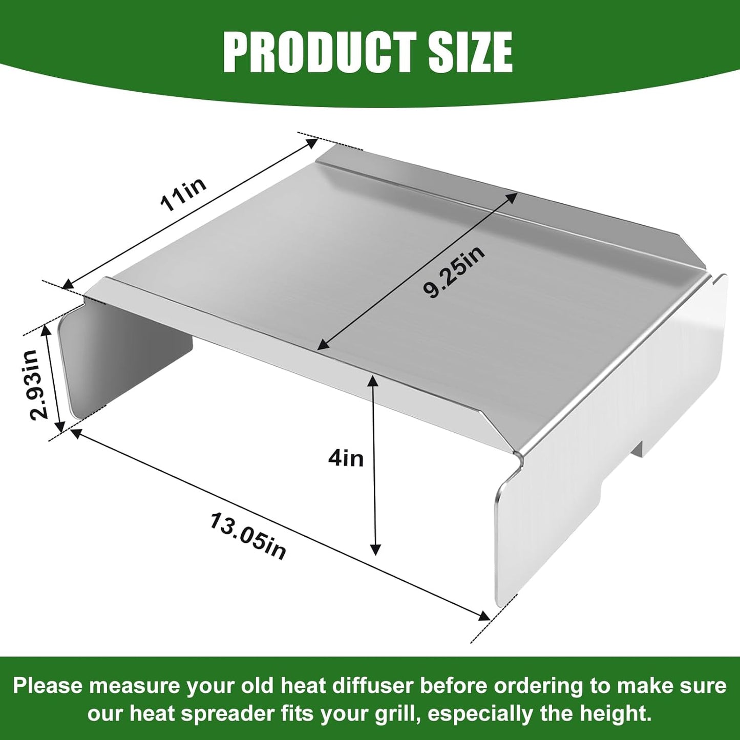 Difusor calor acero inox para parrilla pellets Pit Boss