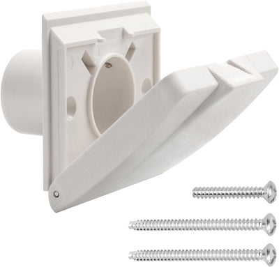 Entrada pared 360 W NuTone cubierta válvula automática blanca