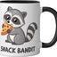 Taza Cerámica Ratoncito Comiendo Pizza Negro/Blanco