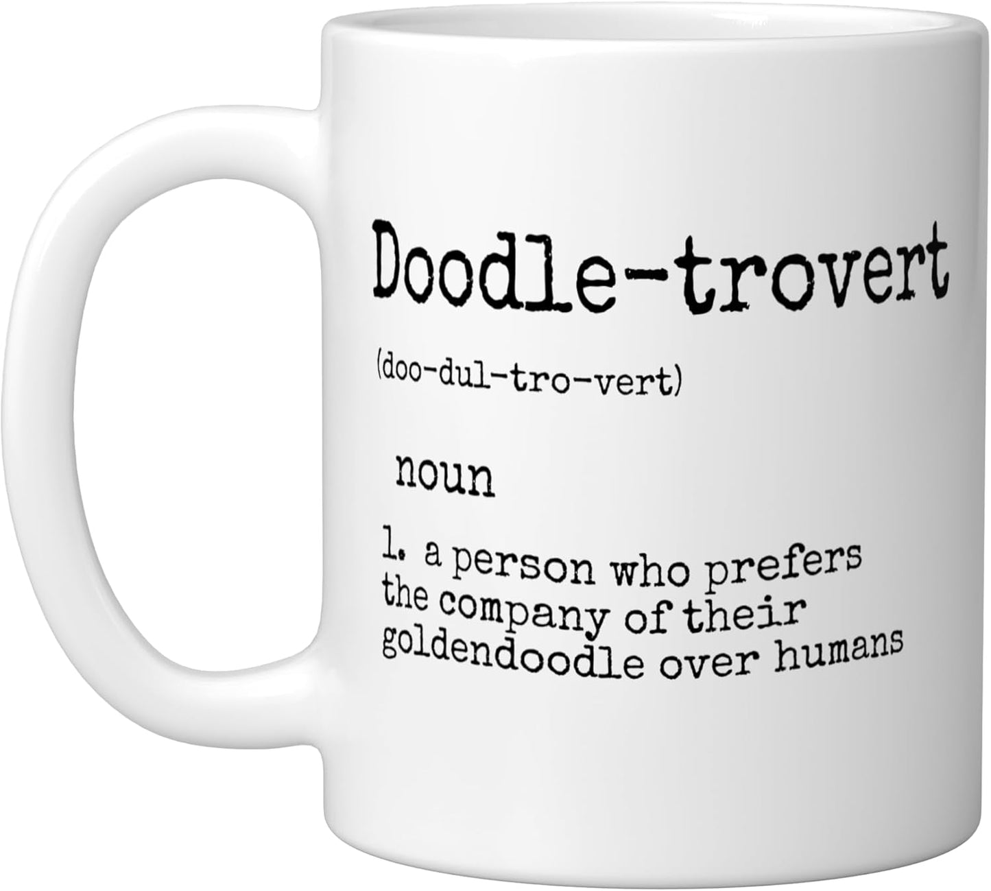 Taza cerámica para amante del Goldendoodle blanco