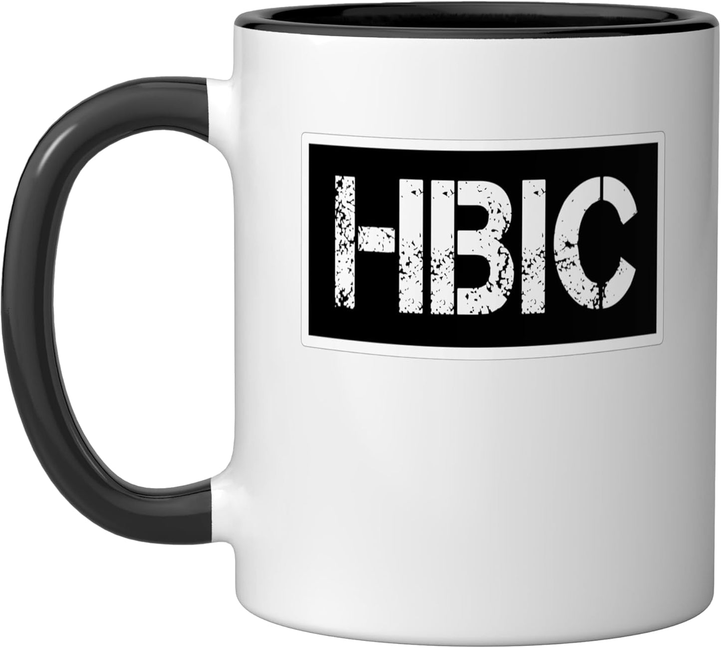 Taza Cerámica Estilo Urbano HBIC Negro/Blanco