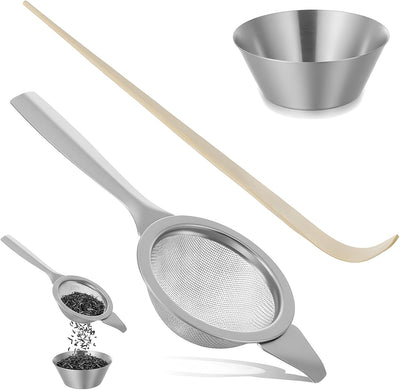 Juego 30 Coladores Matcha Acero Inox 2.2pulg Plateado