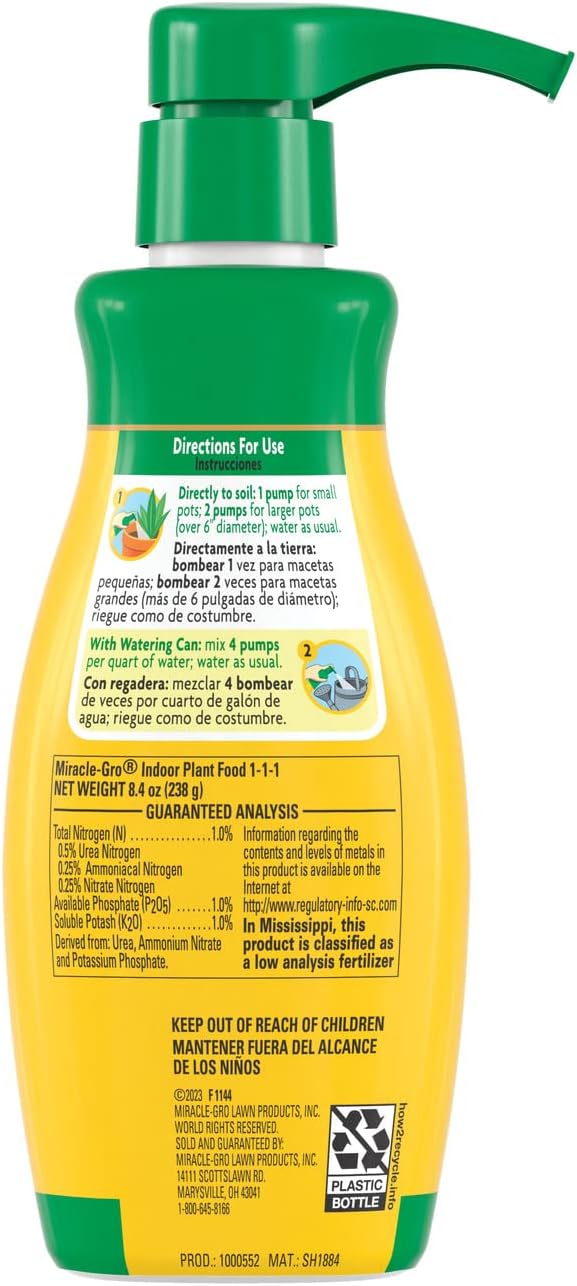 Alimento líquido para plantas de interior 8oz