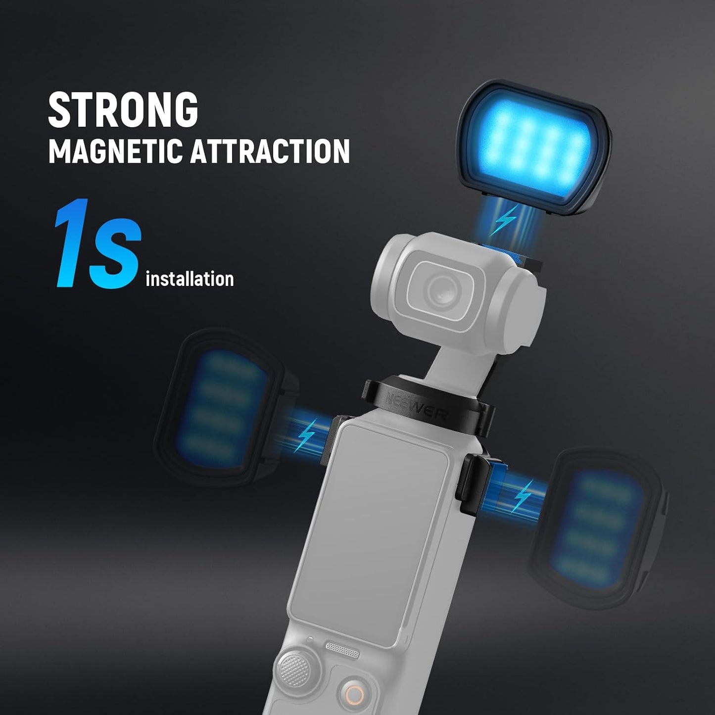 Luz magnética RGB para DJI OSMO Pocket 3 USB C recargable