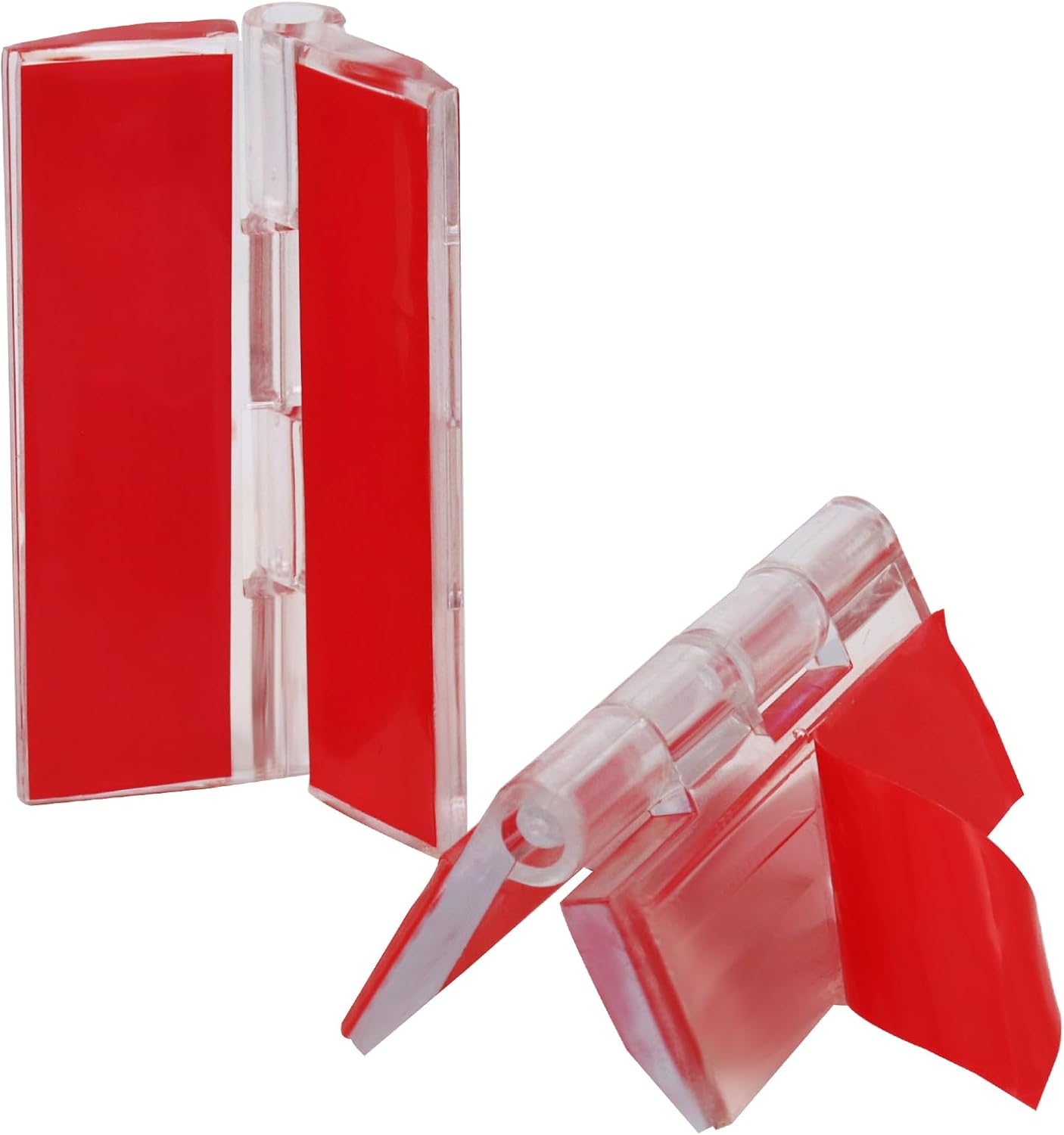 Bisagras plástico transparente autoadhesivas 1.378x1.772pulg