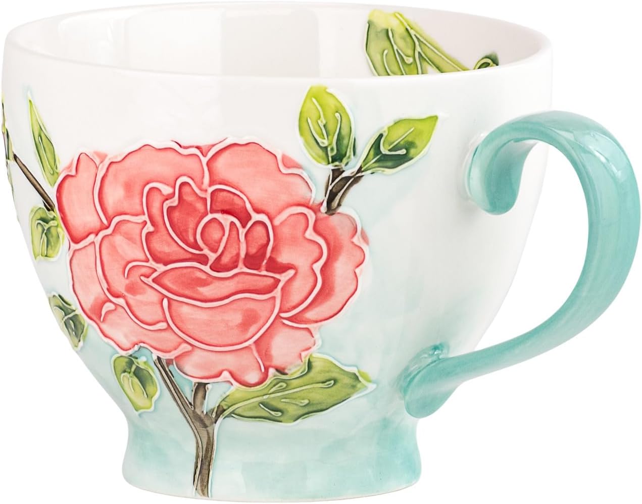 Taza Petaluxe 10 Strawberry Street con diseño de peonías