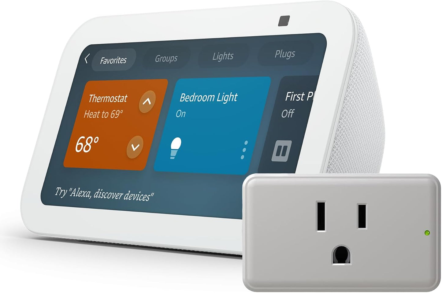 Echo Show 5 con enchufe inteligente Legrand