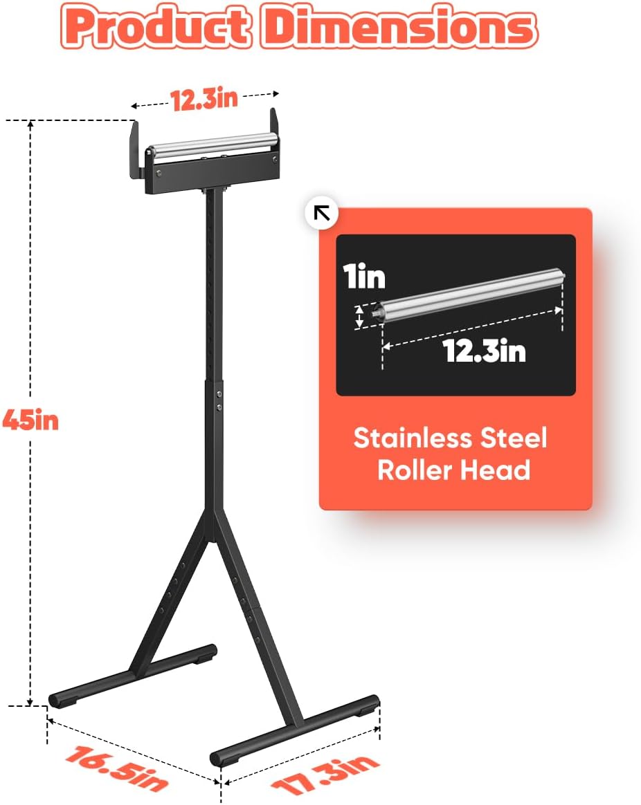 2en1 Soporte Rollo Madera 260LB 29-42pulg Negro