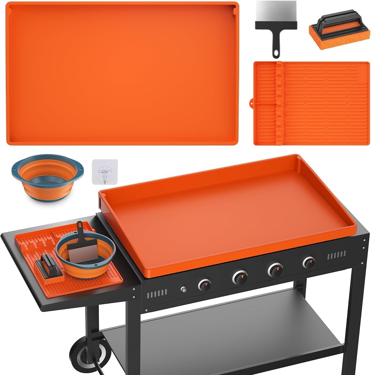 Funda silicona parrilla Blackstone 36pulg con cepillo