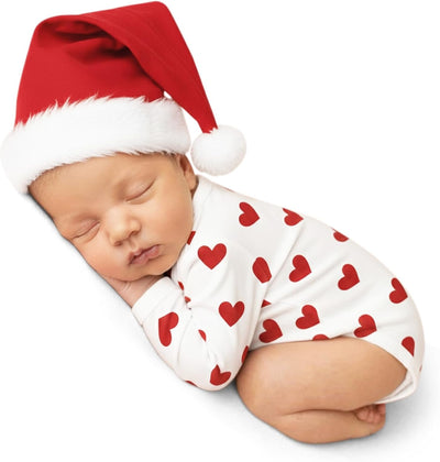 Traje foto recién nacido San Valentín sombrero Papá Noel