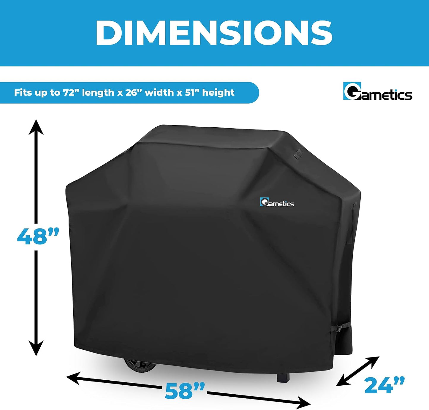 Cubierta parrilla exterior 58pulg impermeable