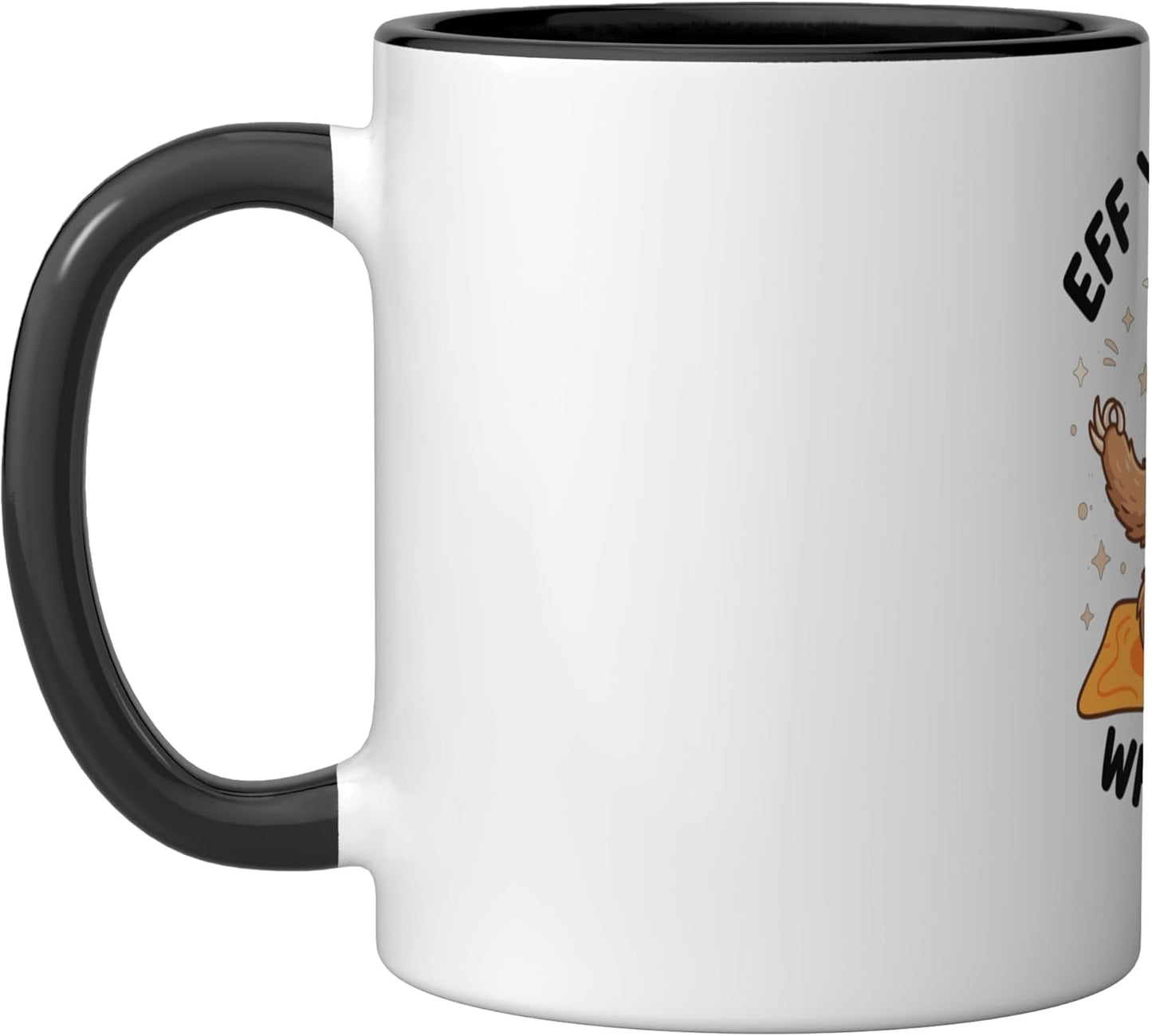 Taza de cerámica Eff You See Kay Why Oh You Yoga Meditación Namaste Zen Negro/Blanco