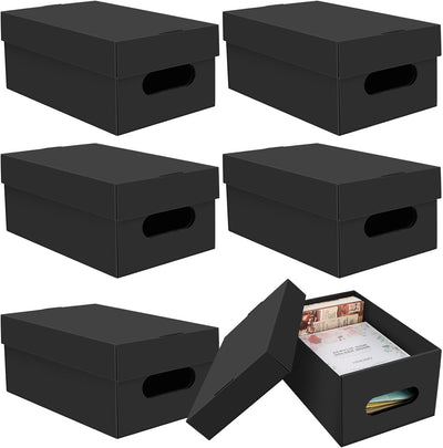 Caja almacenamiento fotos 6 pzas 4x6pulg 10.2x6.5x4.7pulg negro