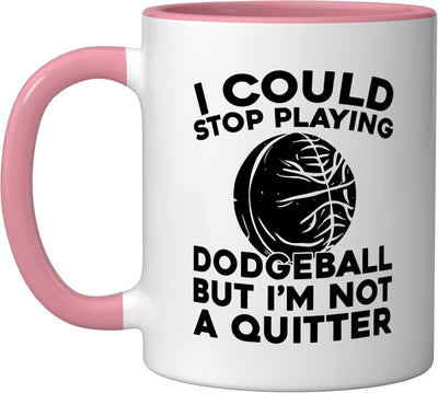 Taza Cerámica Juego Dodgeball Rosa/Blanco
