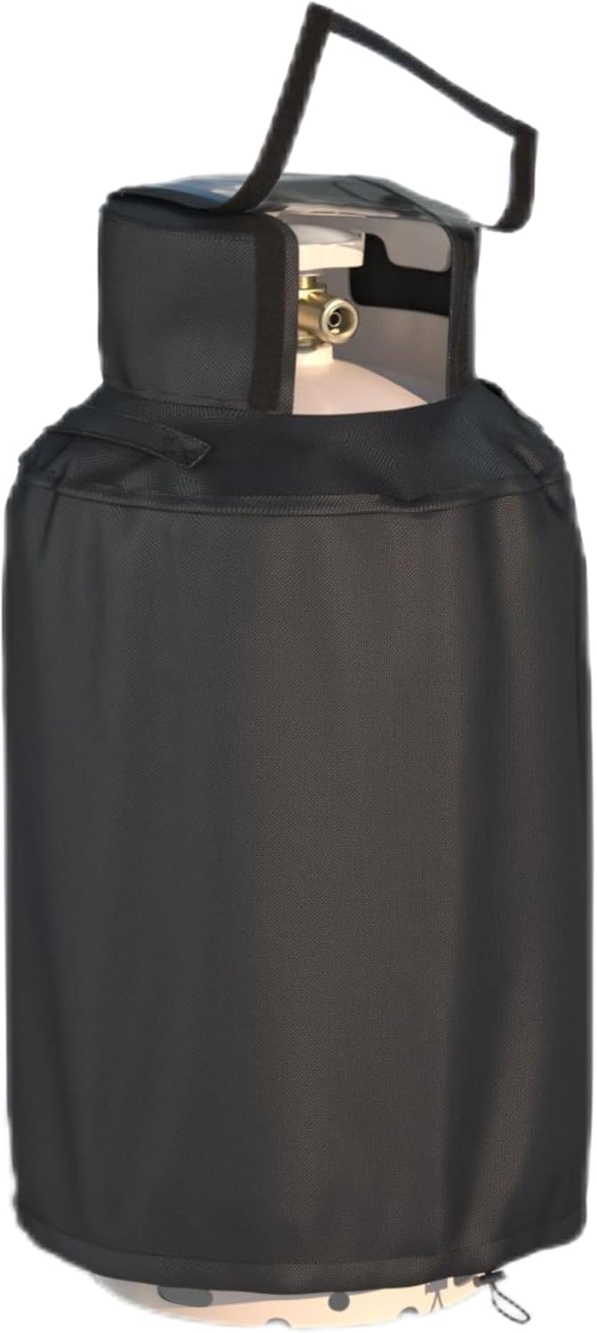 Cubierta tanque propano 40lb tela Oxford 600D doble capa negro