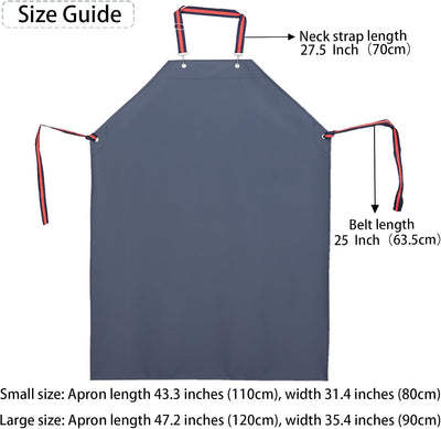 Delantal impermeable resistente PVC goma antiaceite