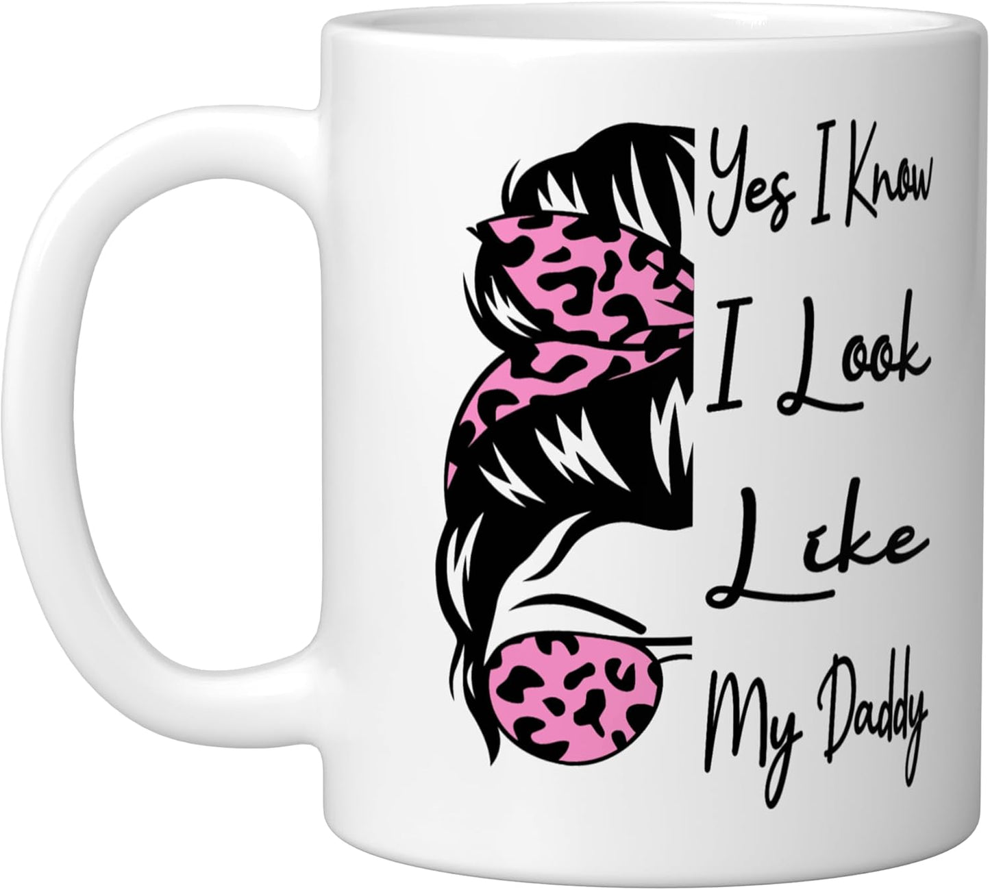 Taza Cerámica Father's Day con Cabello Desordenado Blanco