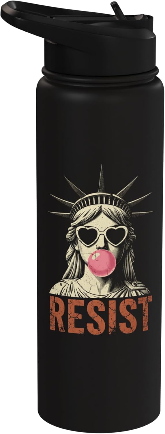 Botella agua acero inox aislada retro edgy protest