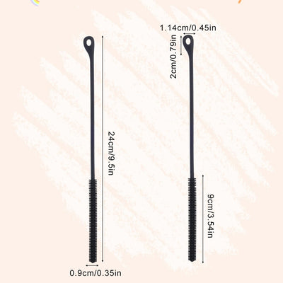 Cepillo silicona pajitas 2 pzas 9.5pulg reutiliz. flexible