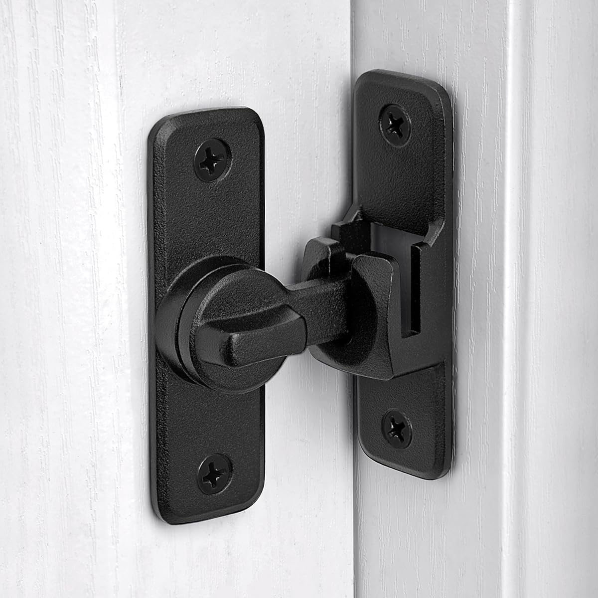 Pestillo puerta granero 90/180 grados negro mate
