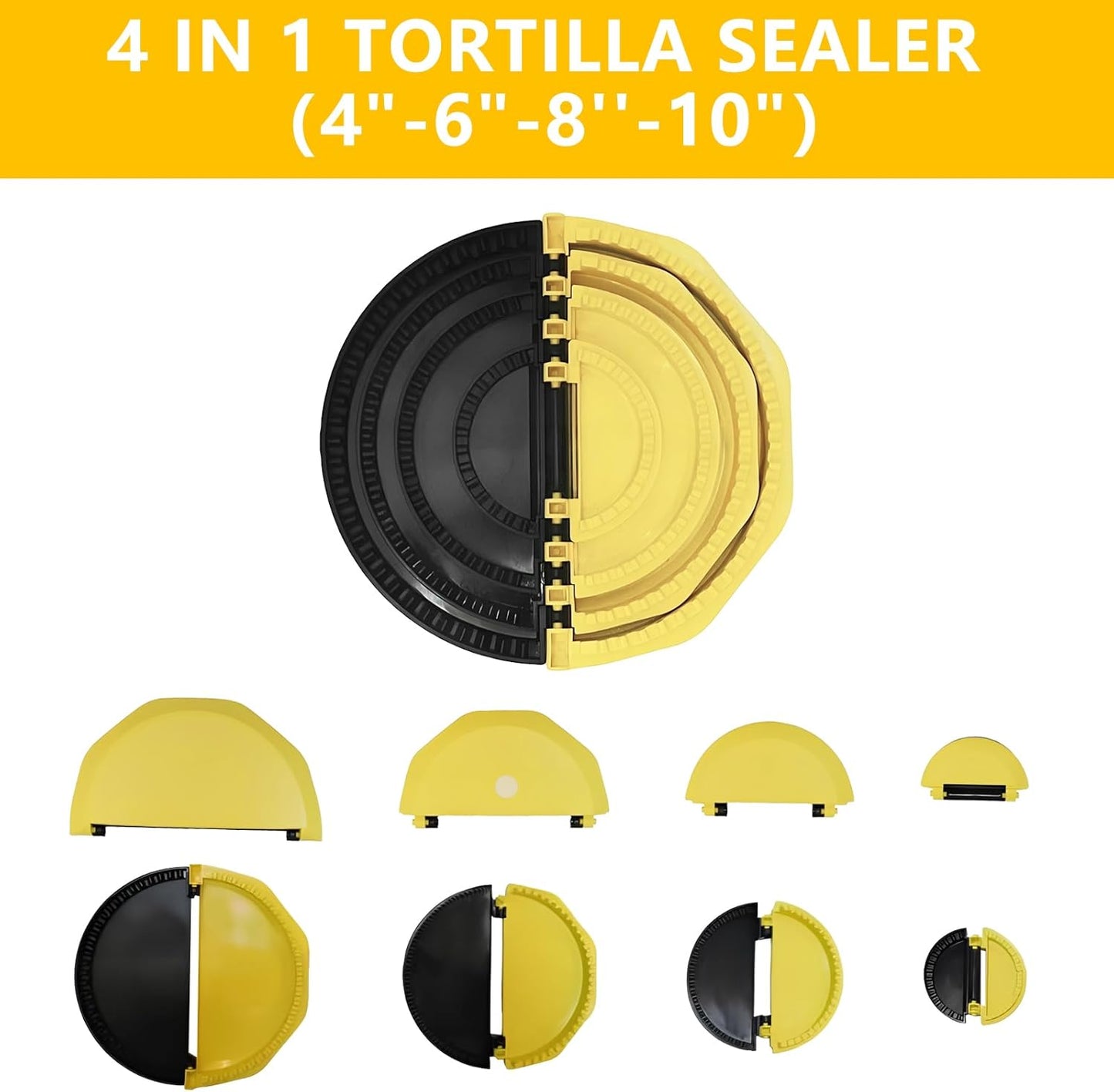 Sellador Tortilla 4en1 Ajustable 4-10pulg Quesadilla