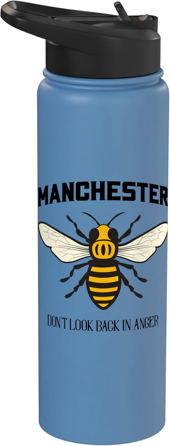 Botella de agua acero inoxidable Manchester Worker Bee sin BPA