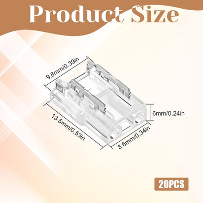Conectores LED COB sin soldadura para tiras de luz 20 pzas