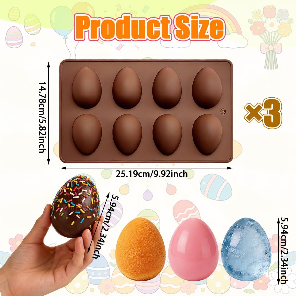 Moldes de silicona para huevos 8 cavidades decoración pasteles y chocolates